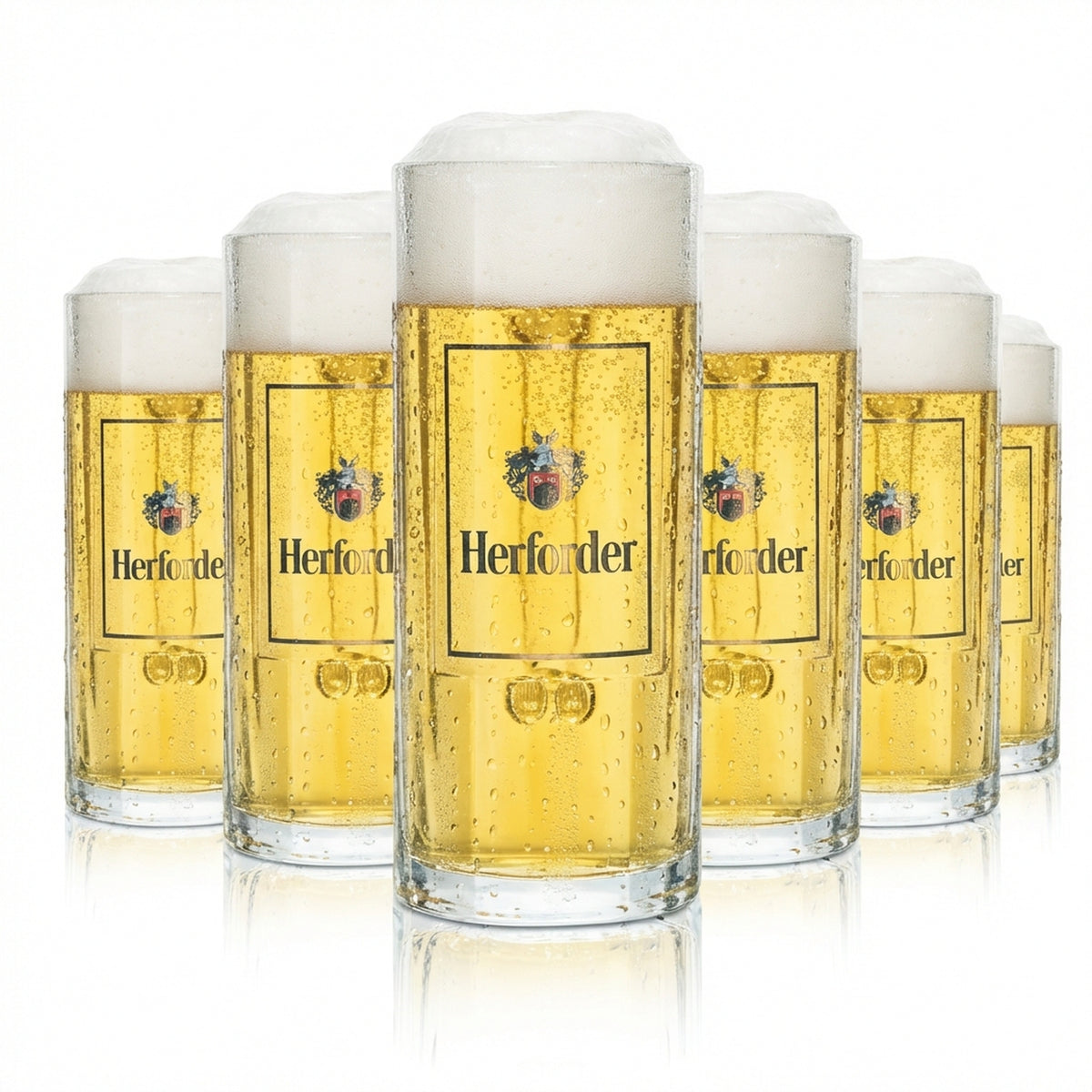 6 verres à bière Herforder Pils 0,3 l, chope Wallenstein Sahm Seidel, verres à bière Bar