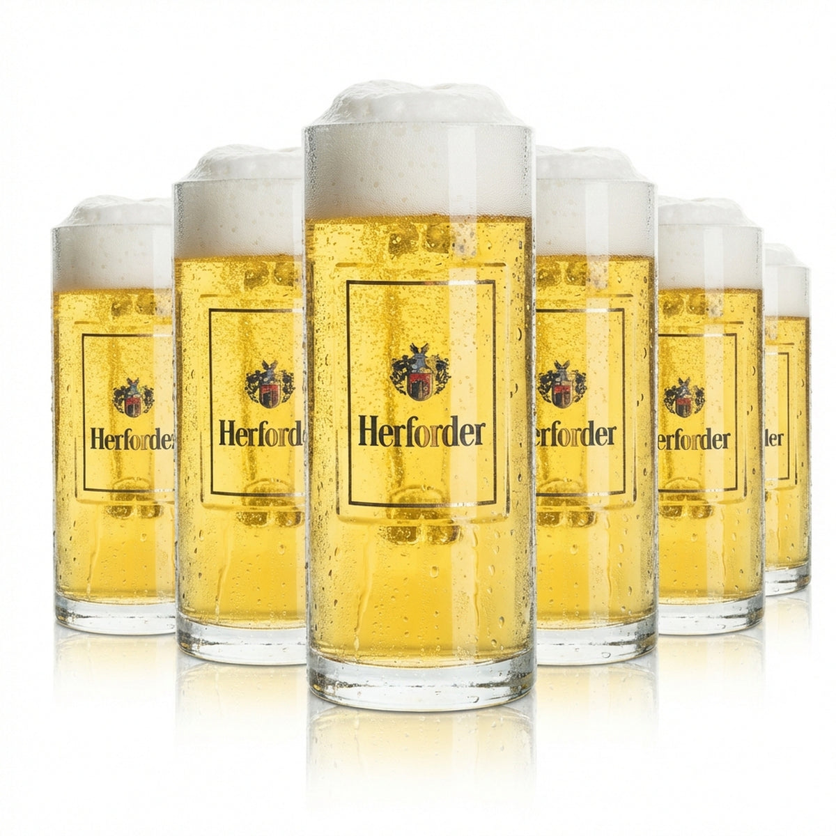 6 verres à bière Herforder Pils 0,5 l Kruger Wallenstein Sahm Seidel Henkel Gläser Beer