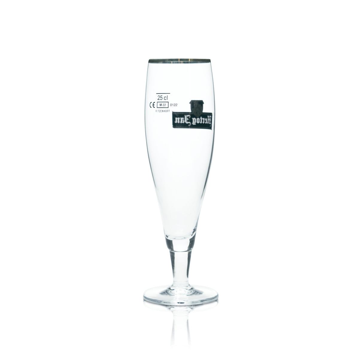 6 verres à bière Hertog Jan 0,25 l, forme tulipe, bord doré, verres gastronomiques, bar, artisanat – Vue 3