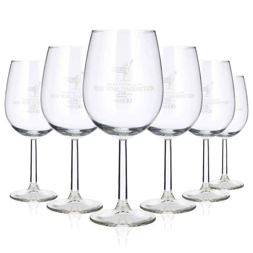Lot de 6 verres à vin « Hex » de Dasenstein, 0,45 l, verres à pied, cave Böckling (lot de 6)
