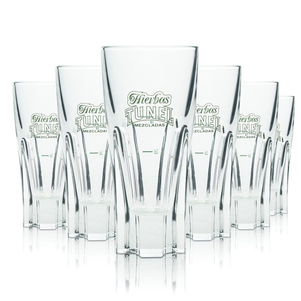 6x Verres à liqueur Hierbas Tunel Verres à long drink Verres à cocktail Relief 4 cl
