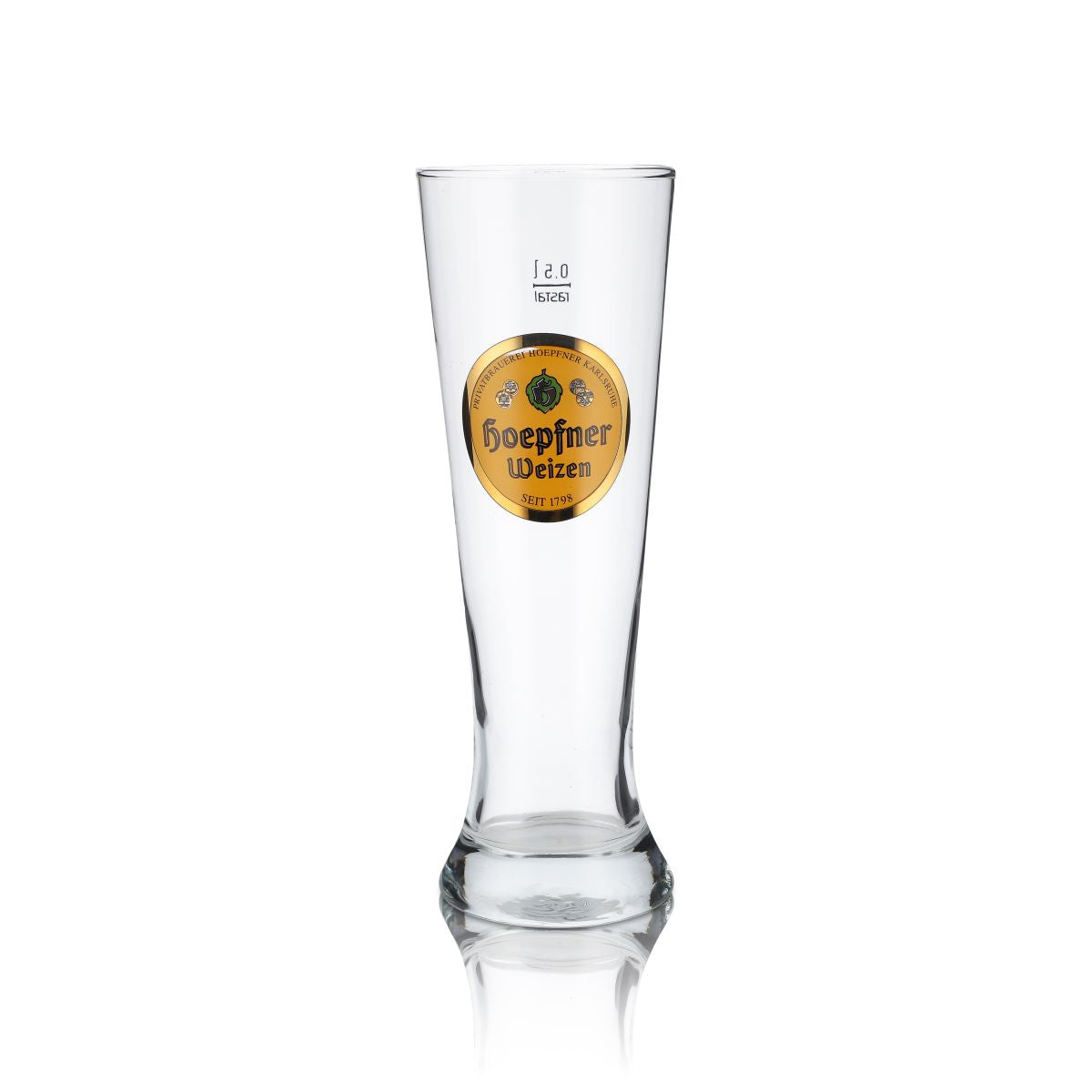 6 verres Hoepfner 0,5 l Verres à bière blanche Hefeweizen Set de verres Brasserie Karlsruhe – Vue 2