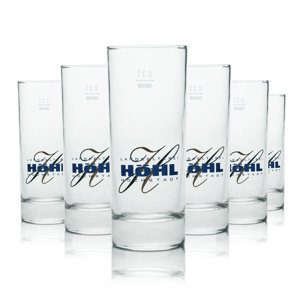 6x Verres à pied 0,2 l Verres à long drink Verres à cidre Cidre Most Gastro