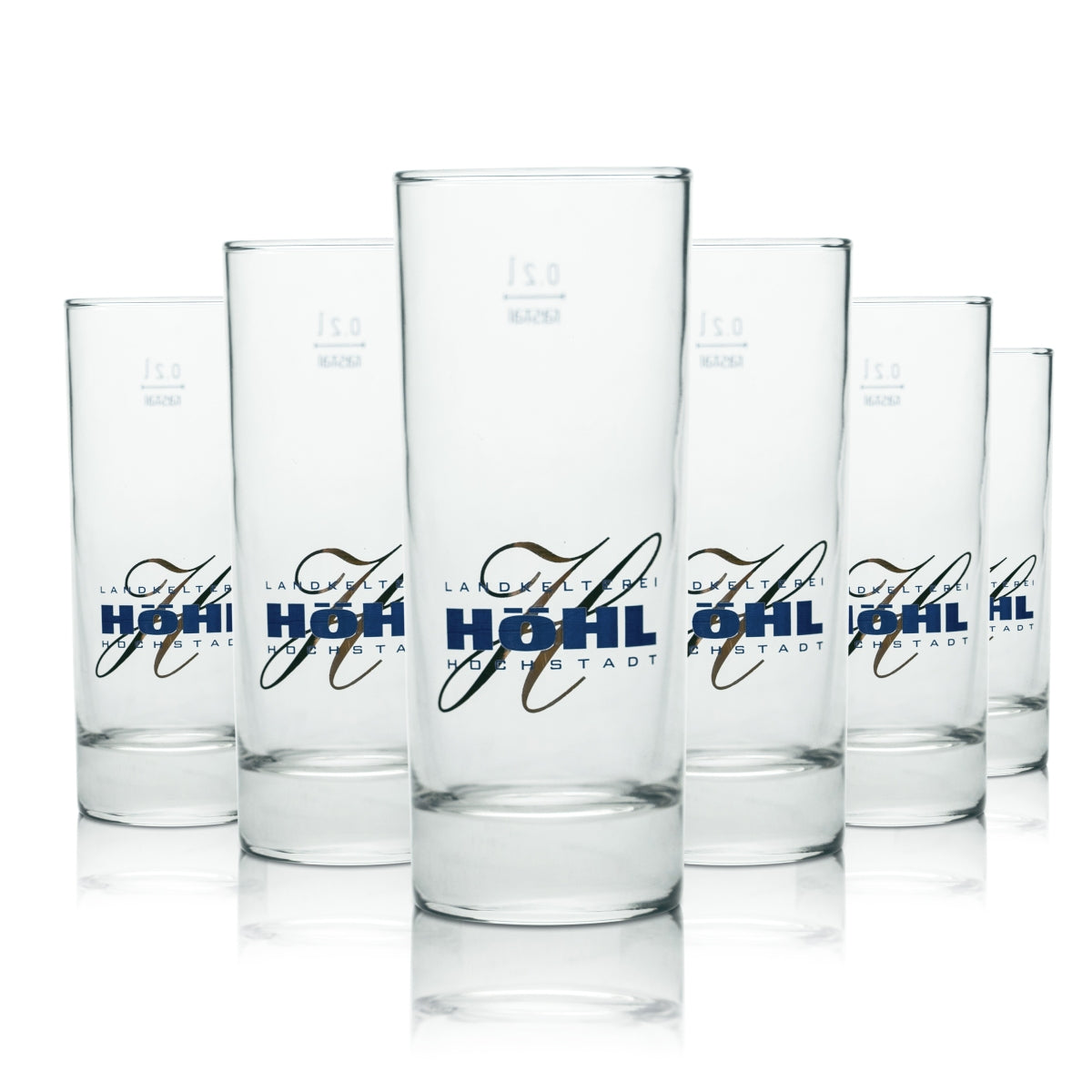 6x Verres à pied 0,2 l Verres à long drink Verres à cidre Cidre Most Gastro