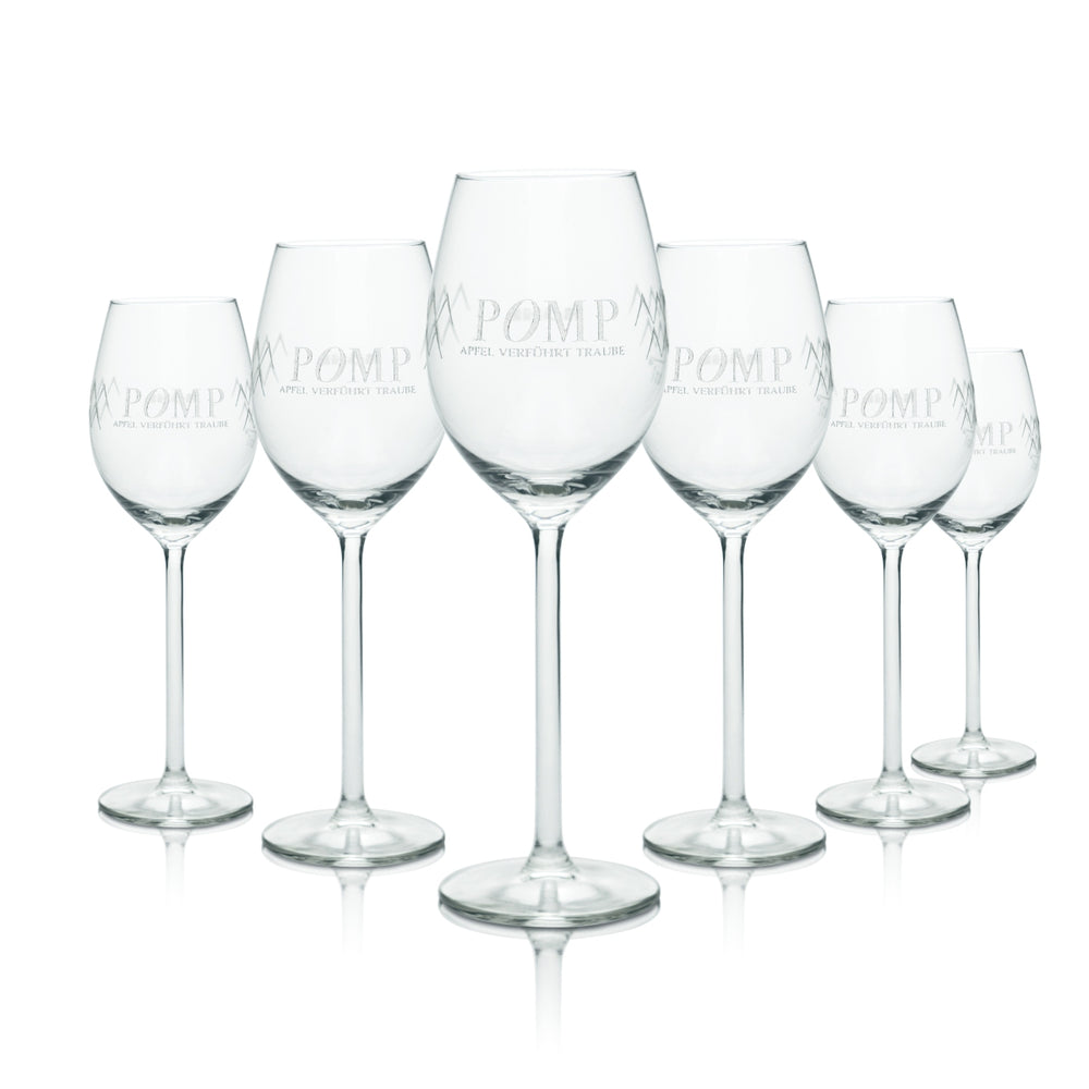 6x Verres à vin 0,32 l style calice POMP Cidre Cidre Most Gastro