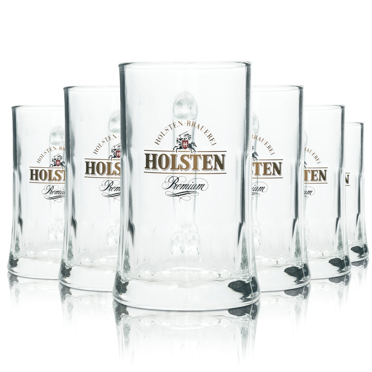 6 verres à bière Holsten 0,3 l, chopes Salzburg Sahm Seidel avec anse, verres à pils, chopes de bar