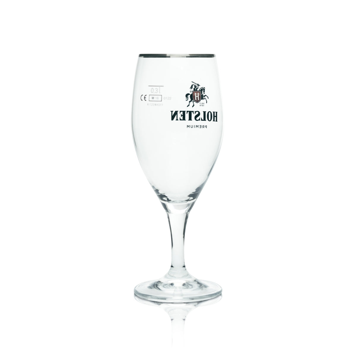 6 verres à bière Holsten 0,3 l Premium Pokal, bord platine, forme tulipe, calibrés pour la restauration – Vue 3