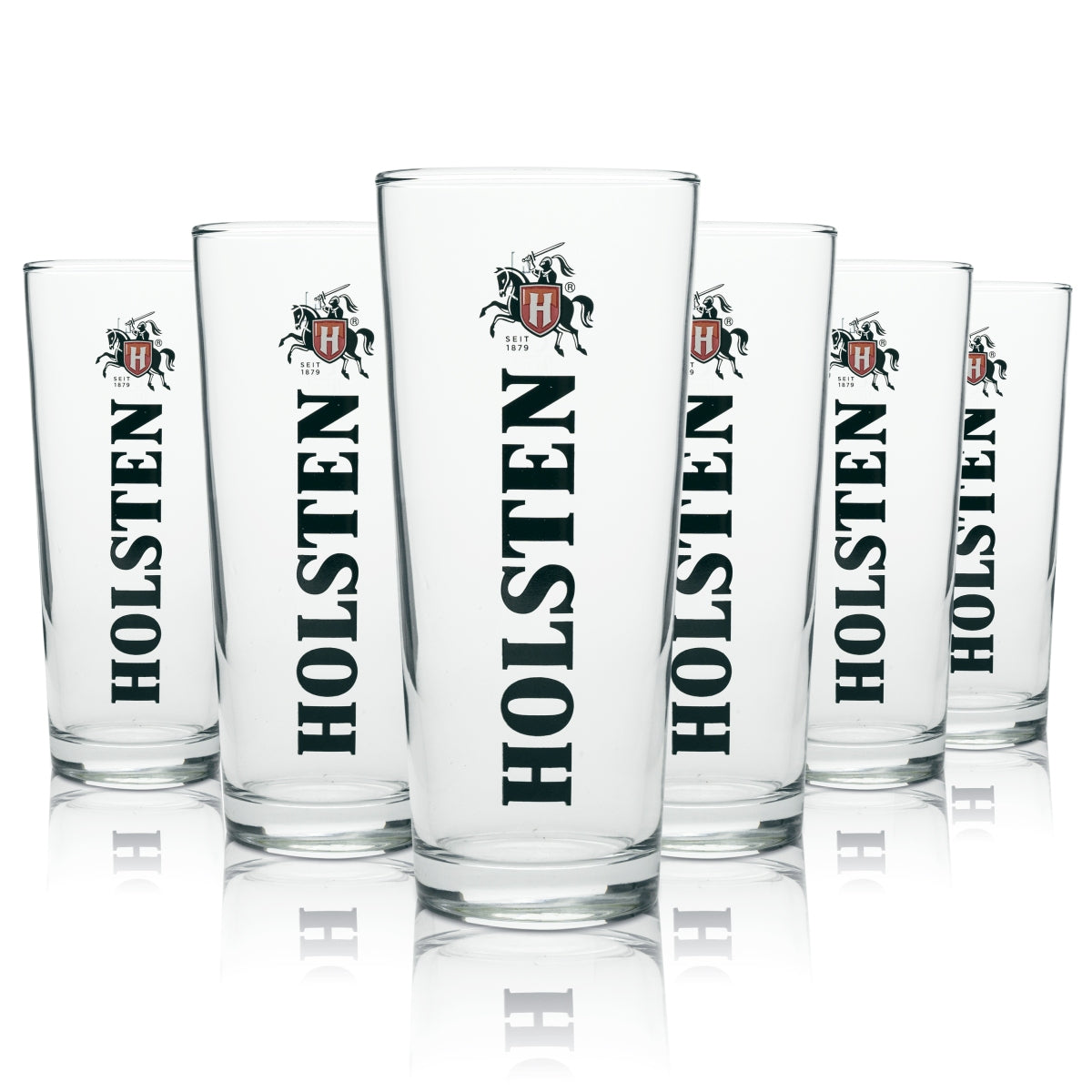 6 verres à bière Holsten 0,4 l, verre long drink Rastal, neufs