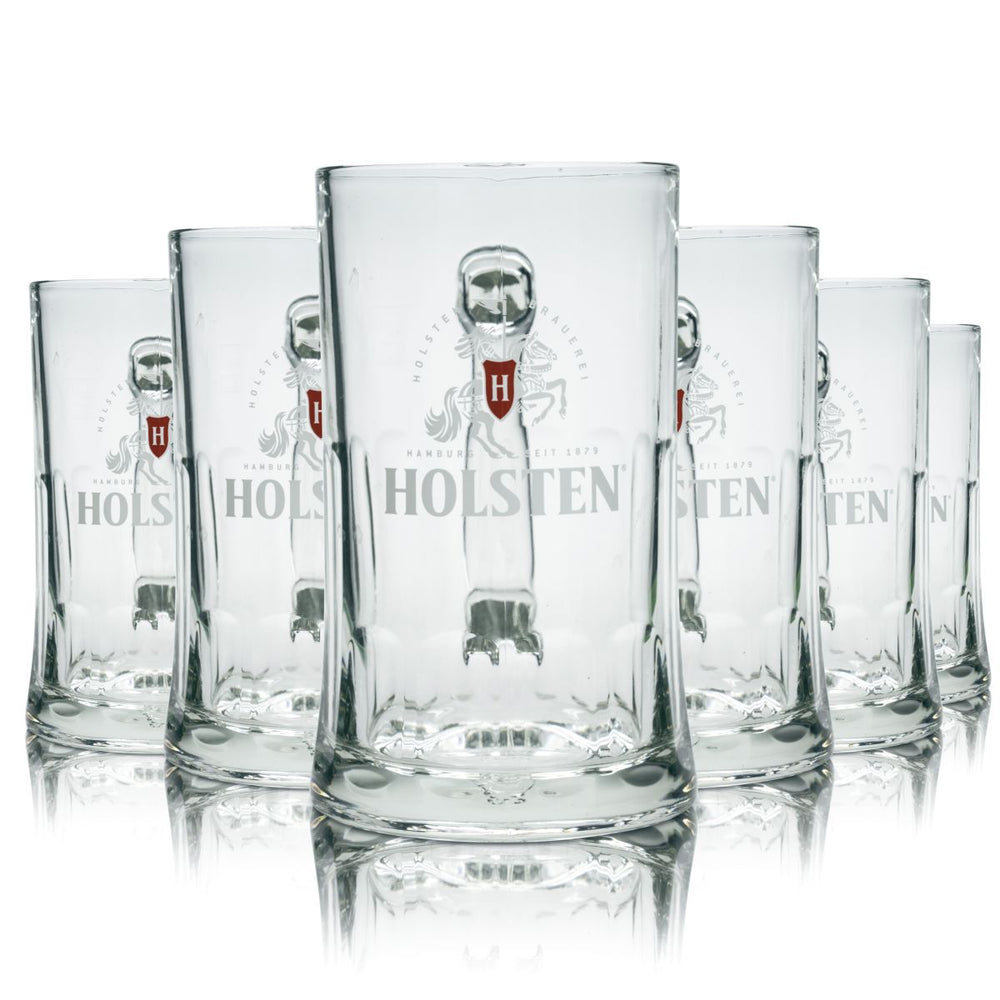 6x Holsten Verre à bière 0,5l Kontur Bierkrug Humpen Seidel Verres Set Brasserie Pils