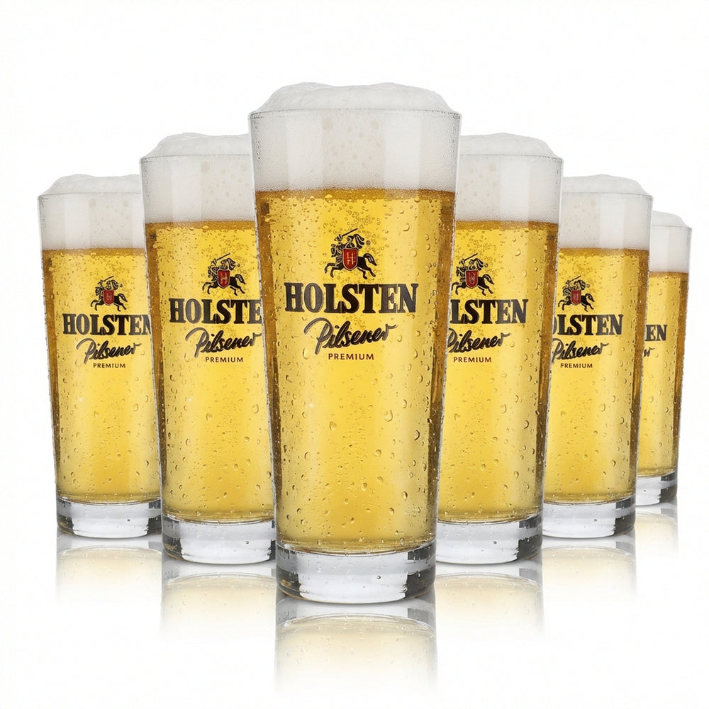 6 verres Holsten 0,2 l Premium Pilsener Willi Becher Set de verres à bière Brasserie