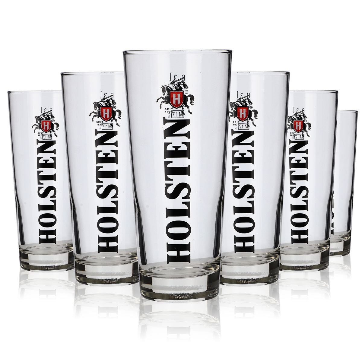 6 verres Holsten 0,3 l Willi Becher Frankonia Pils, lot de verres à bière, brasserie, restauration – Vue 5