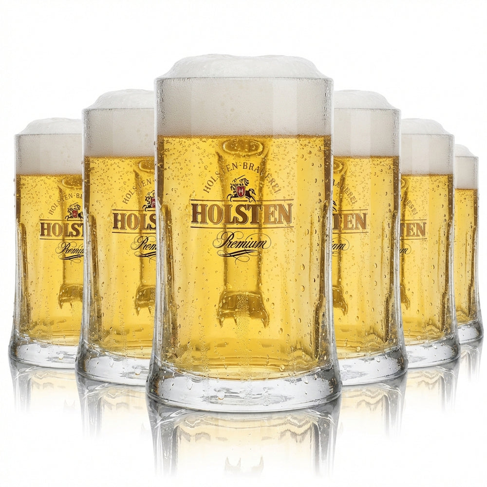 6x Holsten verre 0,4 l chope à bière chopes Salzburg Seidel verres set brasserie