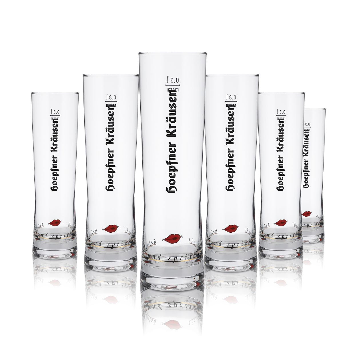 6 verres Höpfner 0,3 l Verres à bière en forme de coupe Verres à bière Verres Set Brasserie Karlsruhe