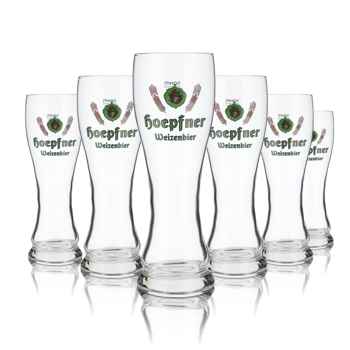 6 verres Höpfner 0,3 l Verres à bière blanche Verres Hefweizen Set Brasserie Karlsruhe