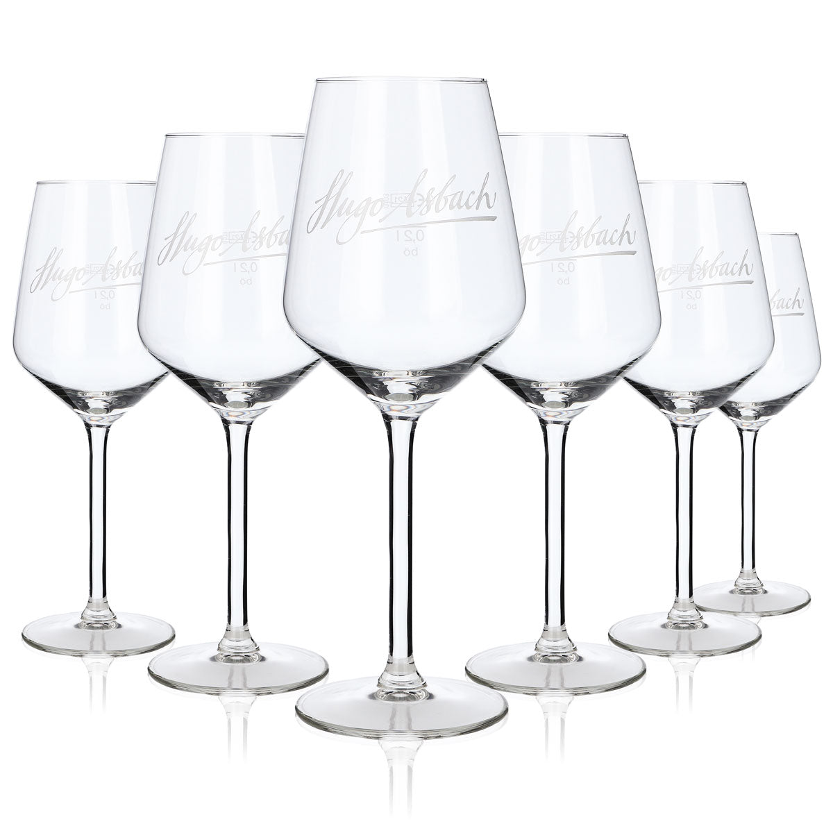 6 verres Hugo 0,37 l Asbach, verre à vin, verre à cocktail, verre à long drink, verre à pied – Vue 5