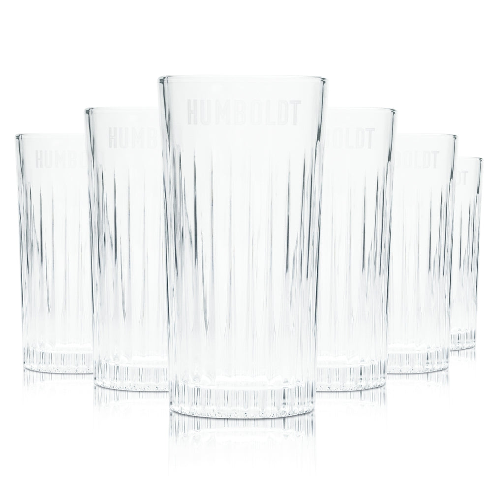 6 verres à cocktail Humboldt Gin 0,36 l, verres à long drink, contour, Gastro Kbar Tonic