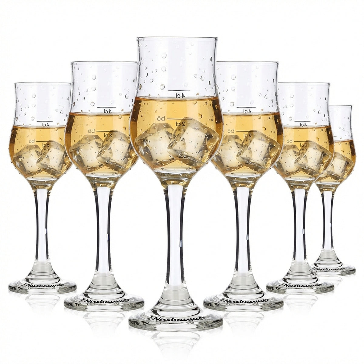 6x J. Nusbaumer Verre à schnaps Verre à shot Stamper  2 cl/4 cl Verre à schnaps Böckling
