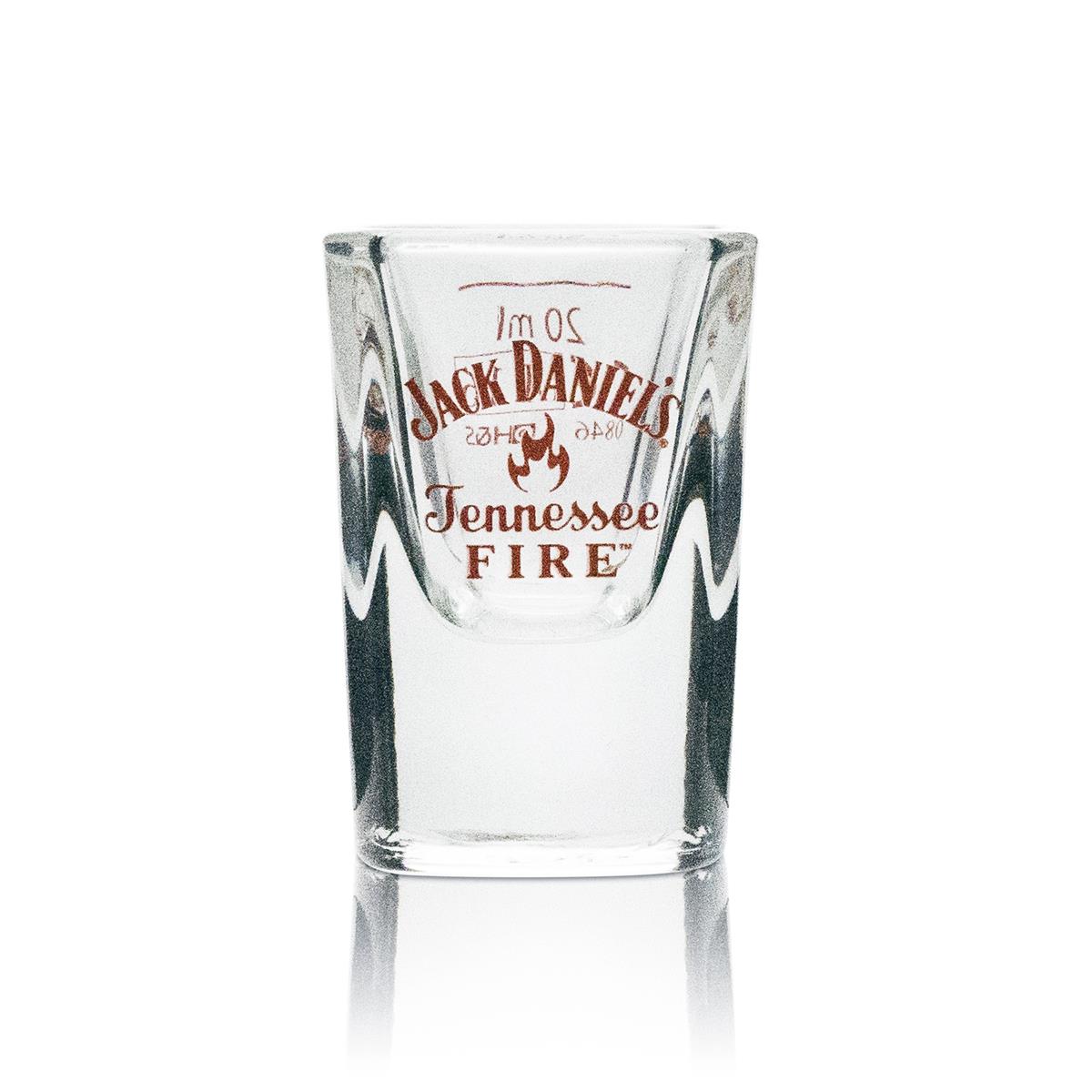 6 verres à shot Jack Daniels Fire 2 cl Verres à whisky courts calibrés Gastro – Vue 2