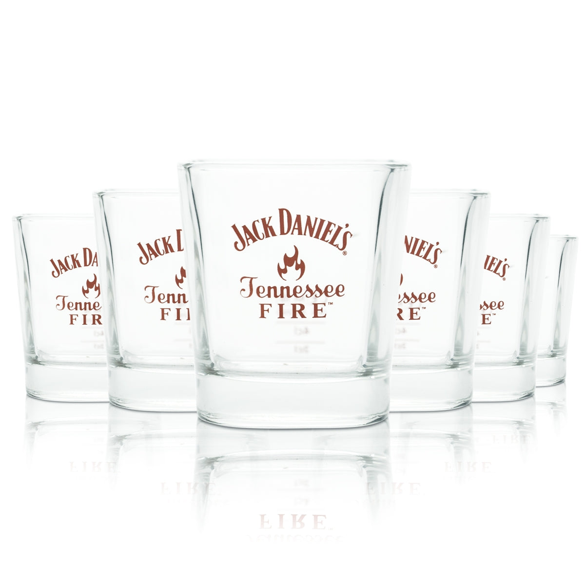 6 verres à whisky Jack Daniels 0,27 l Tennessee Fire Red Tumbler Verres Bourbon
