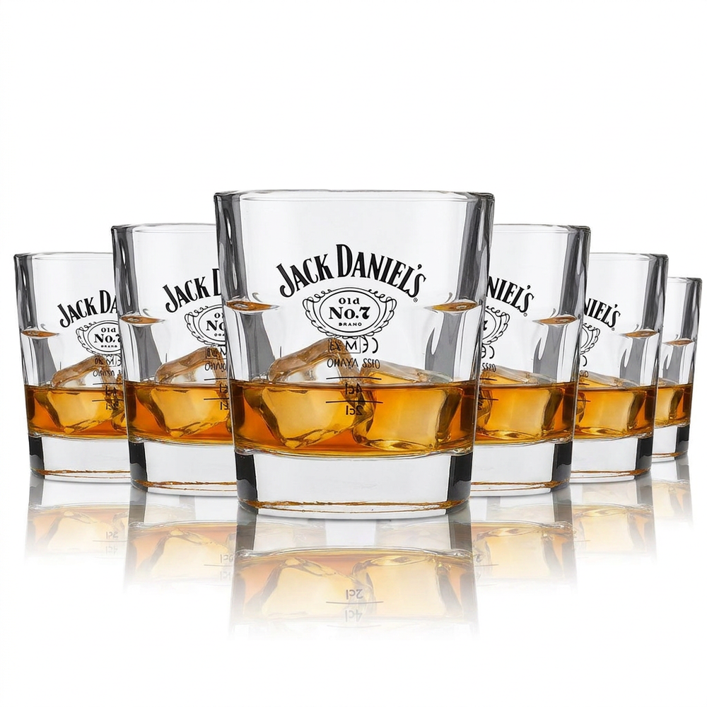 6 verres à whisky Jack Daniels 0,2 l Verres tumbler Old No. 7 Longdrink Gastro Bar