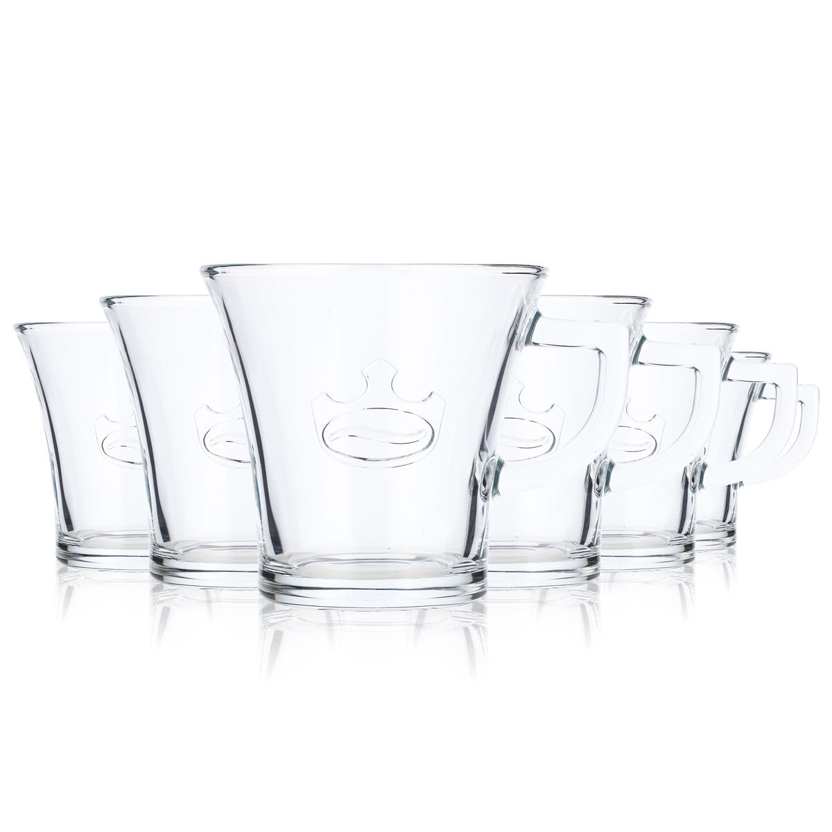 6x Jacobs Café Verre 0,2 l Tasse à café Tasse Americano Cup Relief