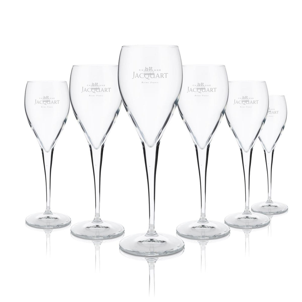 6x Jacquart Verre 0,1 l Flûte à champagne Verre à pied Verres calibrés Set de verres Vin mousseux Secco