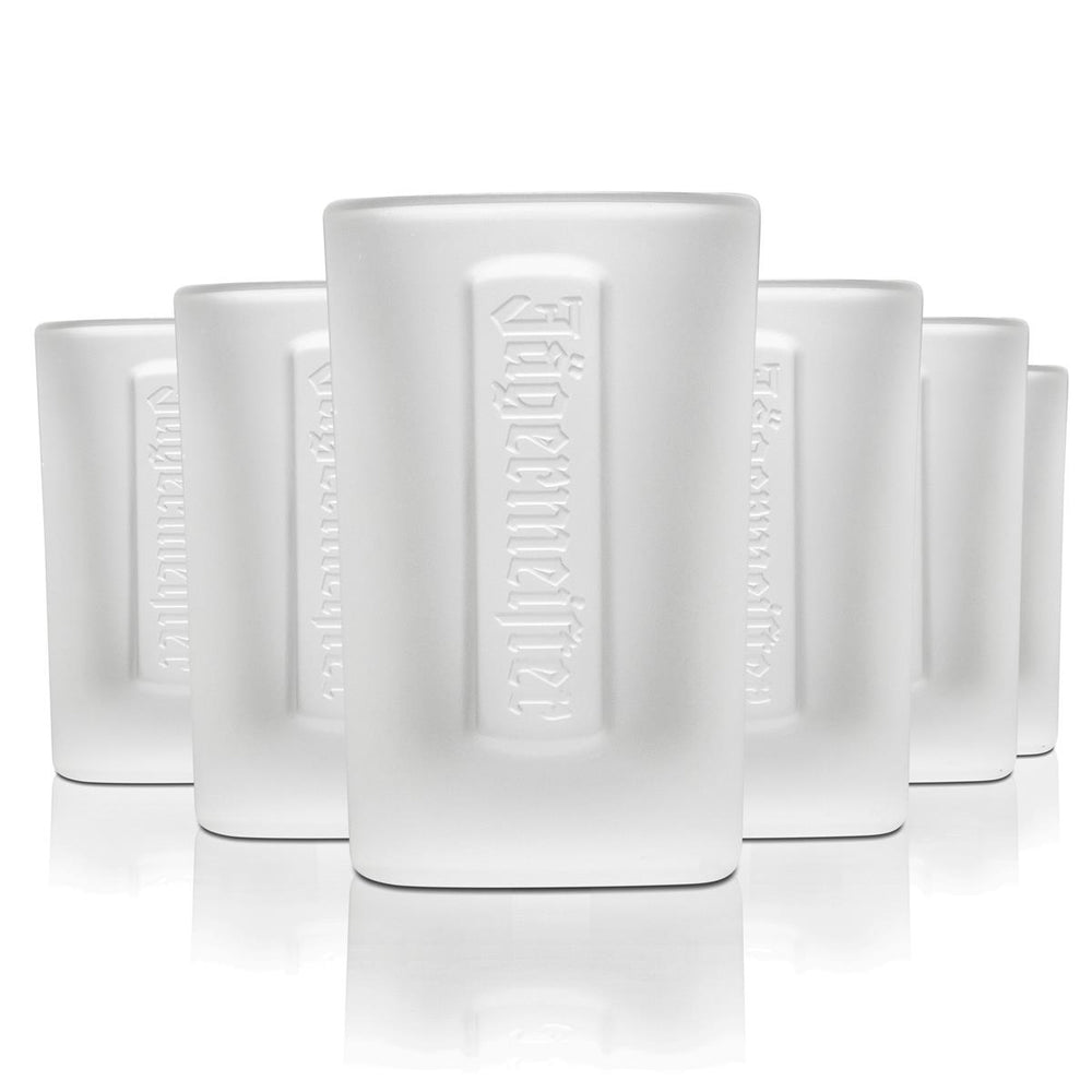 6 verres à shot Jägermeister 2 cl givrés, verres à schnaps courts avec relief
