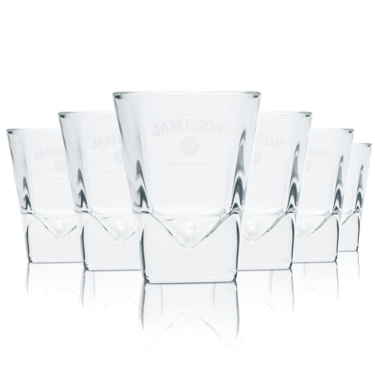 6 verres à shot Jameson 4 cl Verres à whisky « Prism » calibrés pour la restauration et les bars