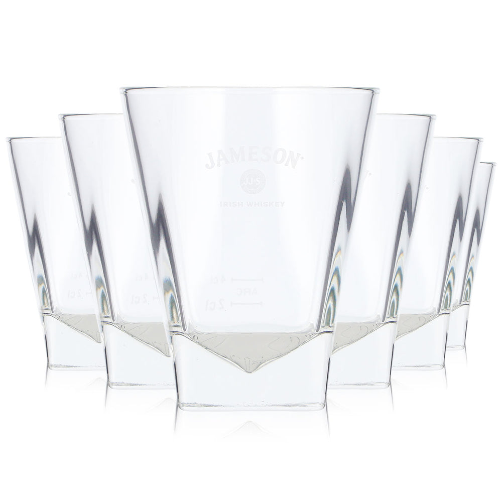 6 verres à whisky Jameson de 2 cl + verres à whisky irlandais ARC de 4 cl (lot de 6)