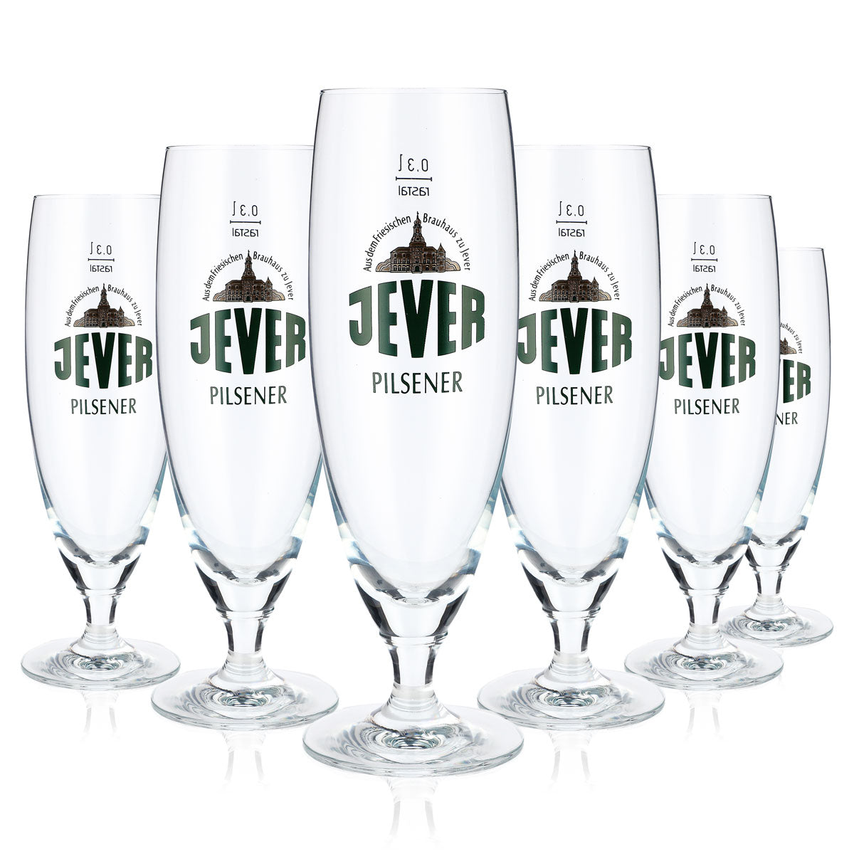 6 verres à bière Jever 0,3 l Verres à bière en forme de coupe Inscription « Pilsener » Rastal – Vue 4