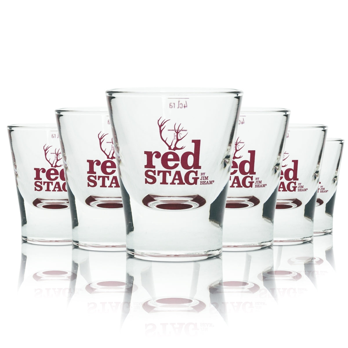 6 verres à shot Jim Beam 4 cl Verres à whisky Stamper Red Stag Gastro Kneipe