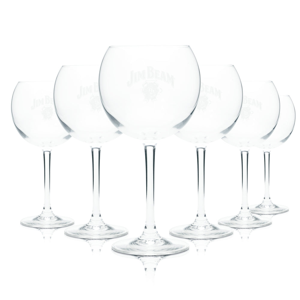 6 verres à whisky Jim Beam 0,3 l, style ballon, verres à pied Sunshine Bourbon Gastro
