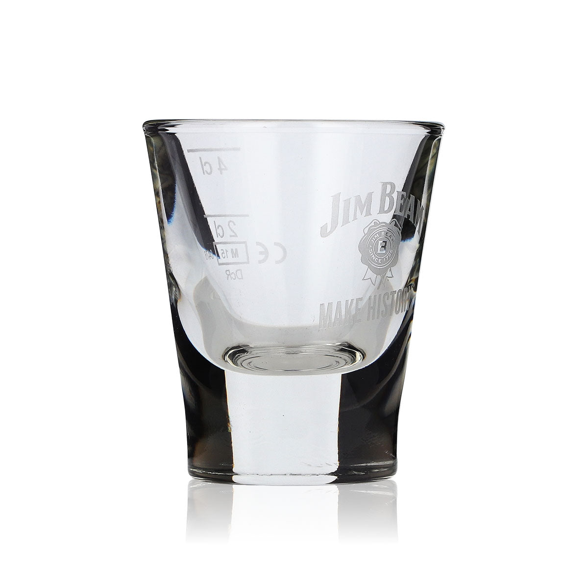 6 verres à shot Jim Beam Whisky 2 cl 4 cl Stamper Modèle court et lourd – Vue 3