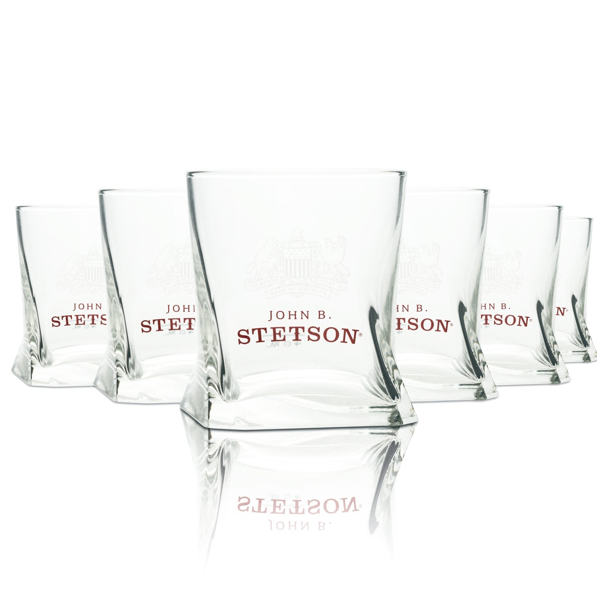 6x John B Stetson Verre à whisky 0,35 l Verres à whisky Verres à dégustation On Ice America