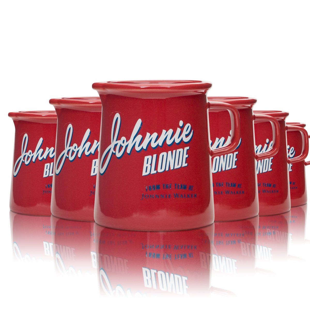 6x Johnnie Walker Blonde Tasse en verre 0,3 l ROUGE avec anse Pichet Carafe à whisky