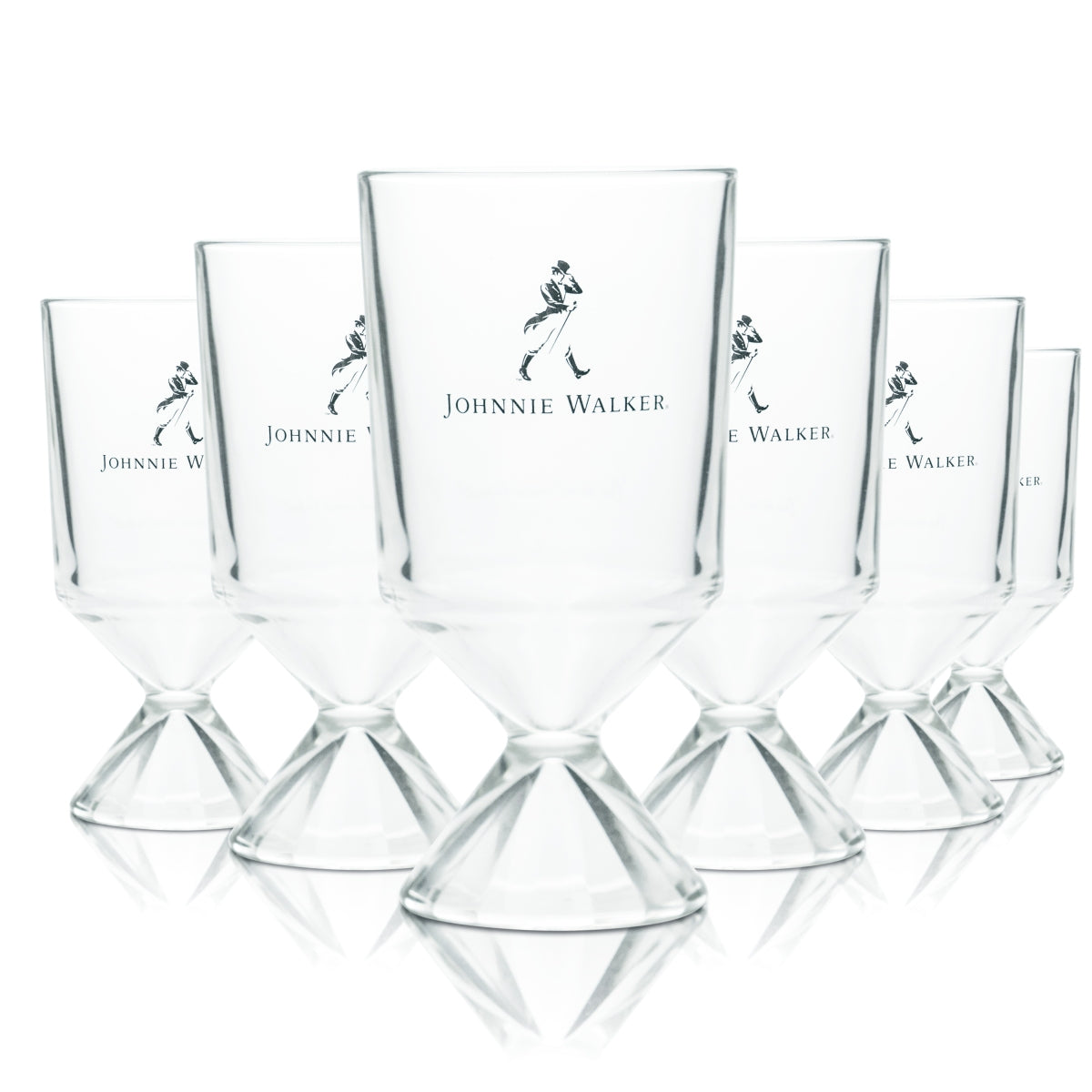 6 verres à whisky Johnnie Walker 0,45 l, verres à cocktail long drink, coupe, étiquette