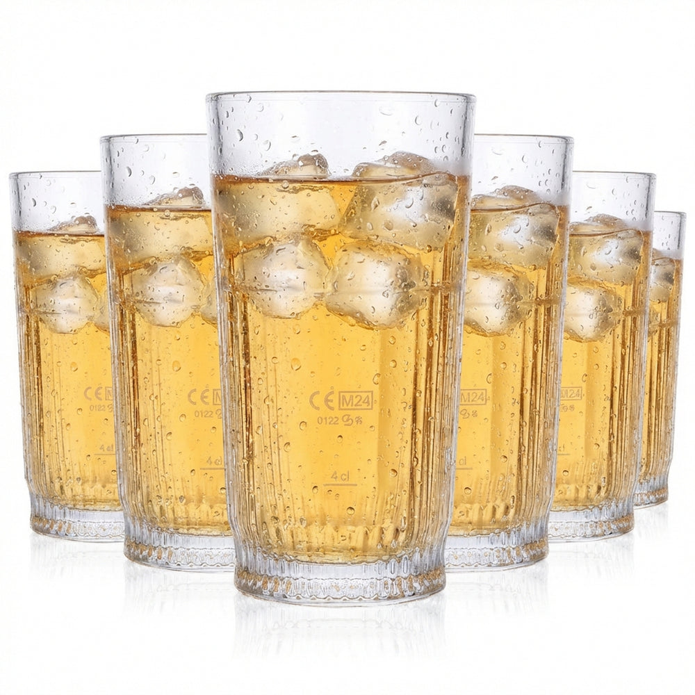 6 verres à whisky Johnnie Walker 0,37 l Verres à long drink Verres Relief Highball