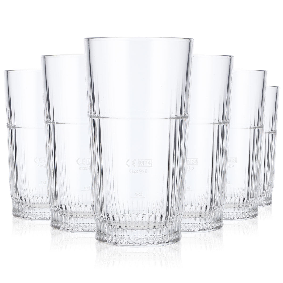 6 verres à whisky Johnnie Walker 0,37 l Verres à long drink Verres Relief Highball – Vue 5