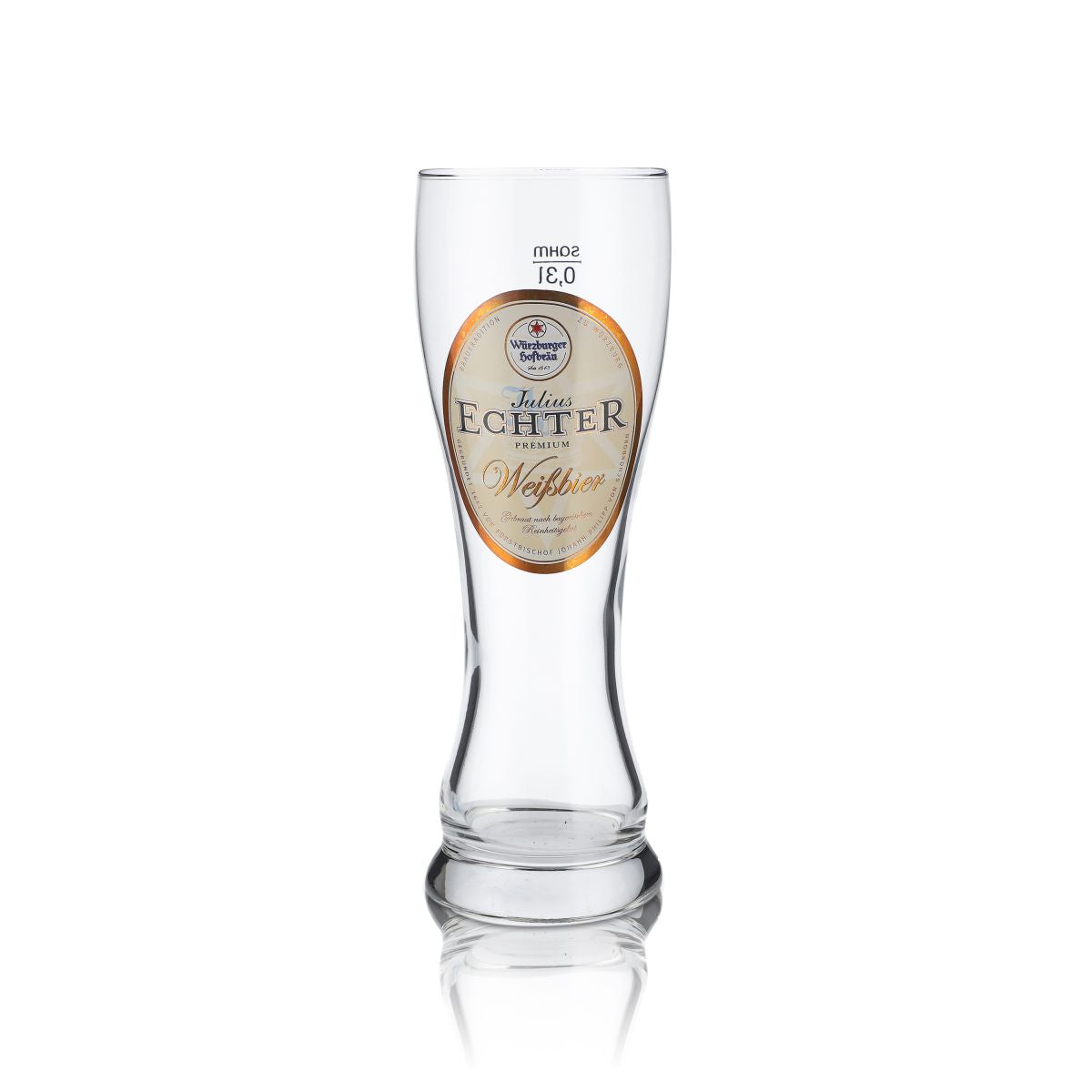 6 verres Julius Echter 0,3 l Verres à bière blanche Verres Hefeweizen Forêt-Noire GOLD – Vue 2