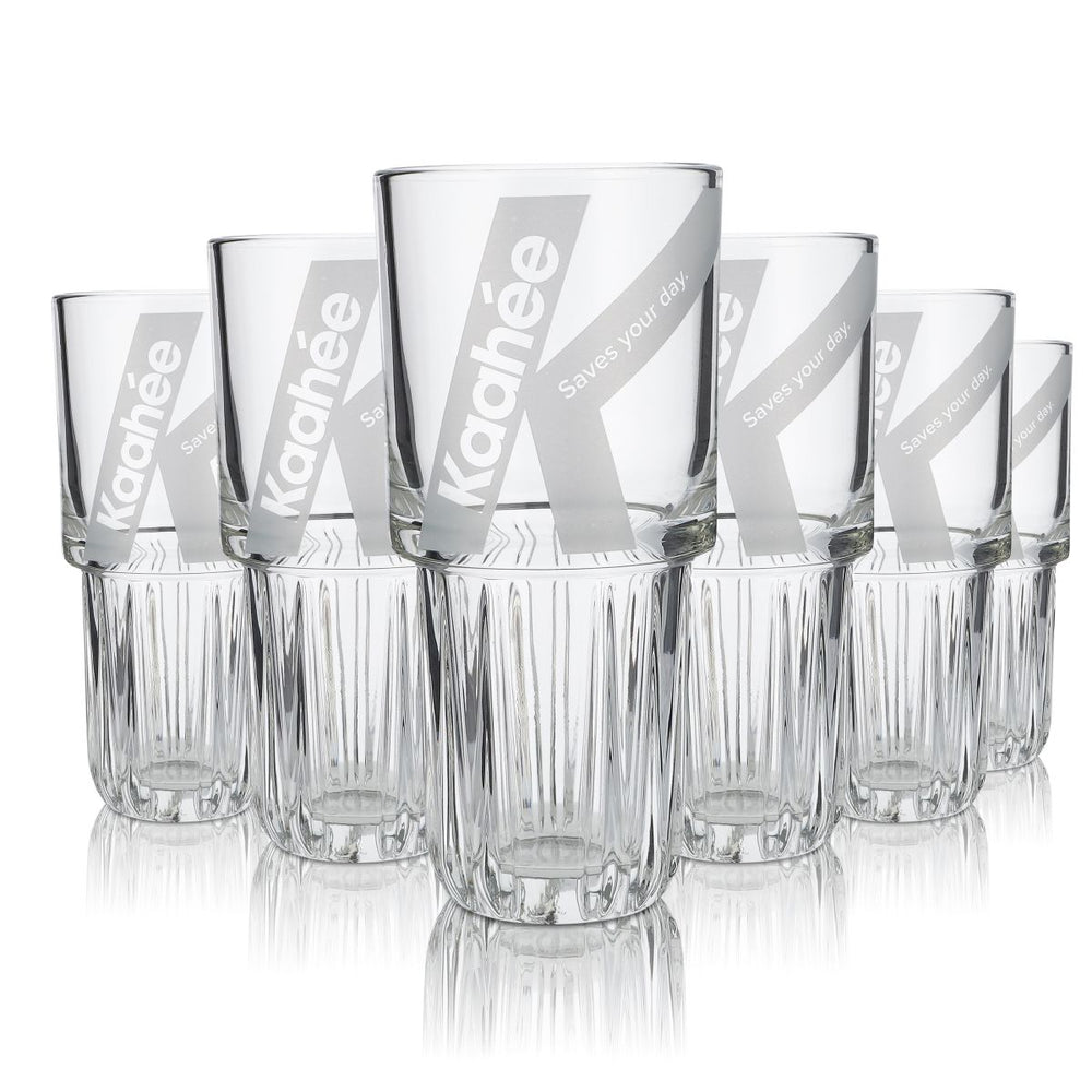 6x Kaahee Verre 0,35 l Set de verres Energy Becher Figue de Barbarie Longdrink Cocktail