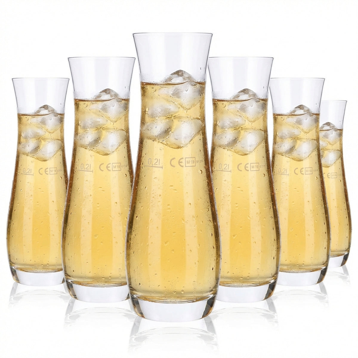 6 carafes d'eau 0,2 l Verre Pichet Verseur Pot Can