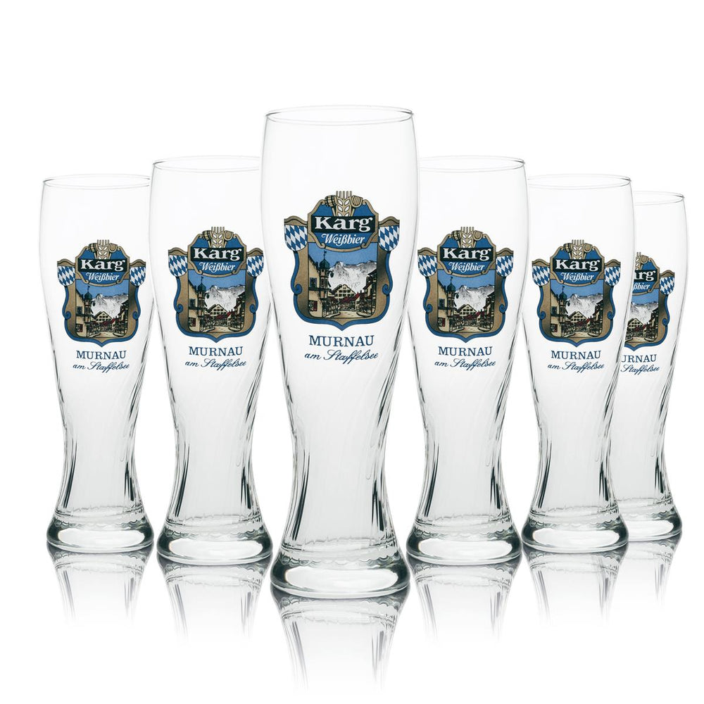 6 verres à bière Karg 0,5 l Weizen Murnau