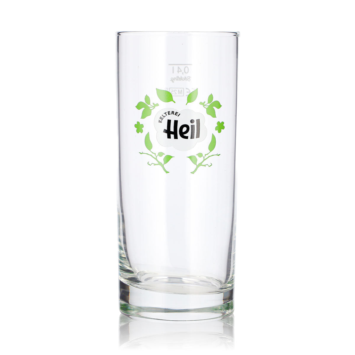 6 verres à cidre « Kelterei Heil » 0,4 l, format long drink, logo vert « plantes » (lot de 6) – Vue 2