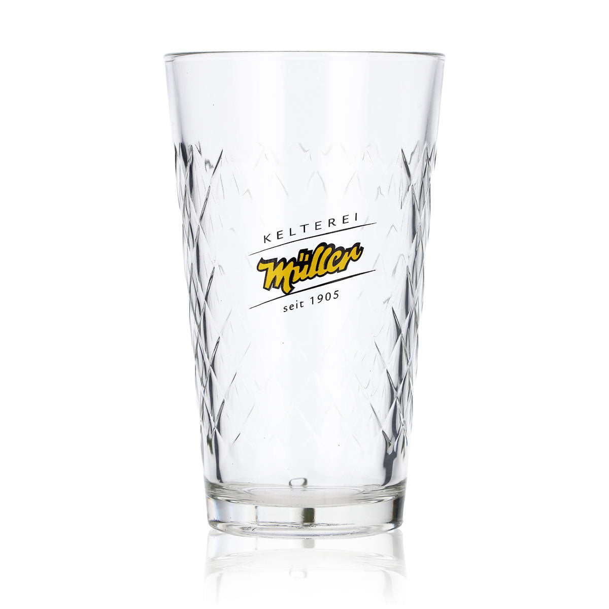 6x Verres à cidre Müller Glas 0,25 l, ensemble de verres à relief élégant – Vue 2