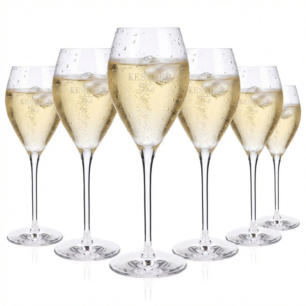 6x Verres à champagne Kessler Verres à champagne 0,1 l Flûte à champagne à ventre rond Rastal