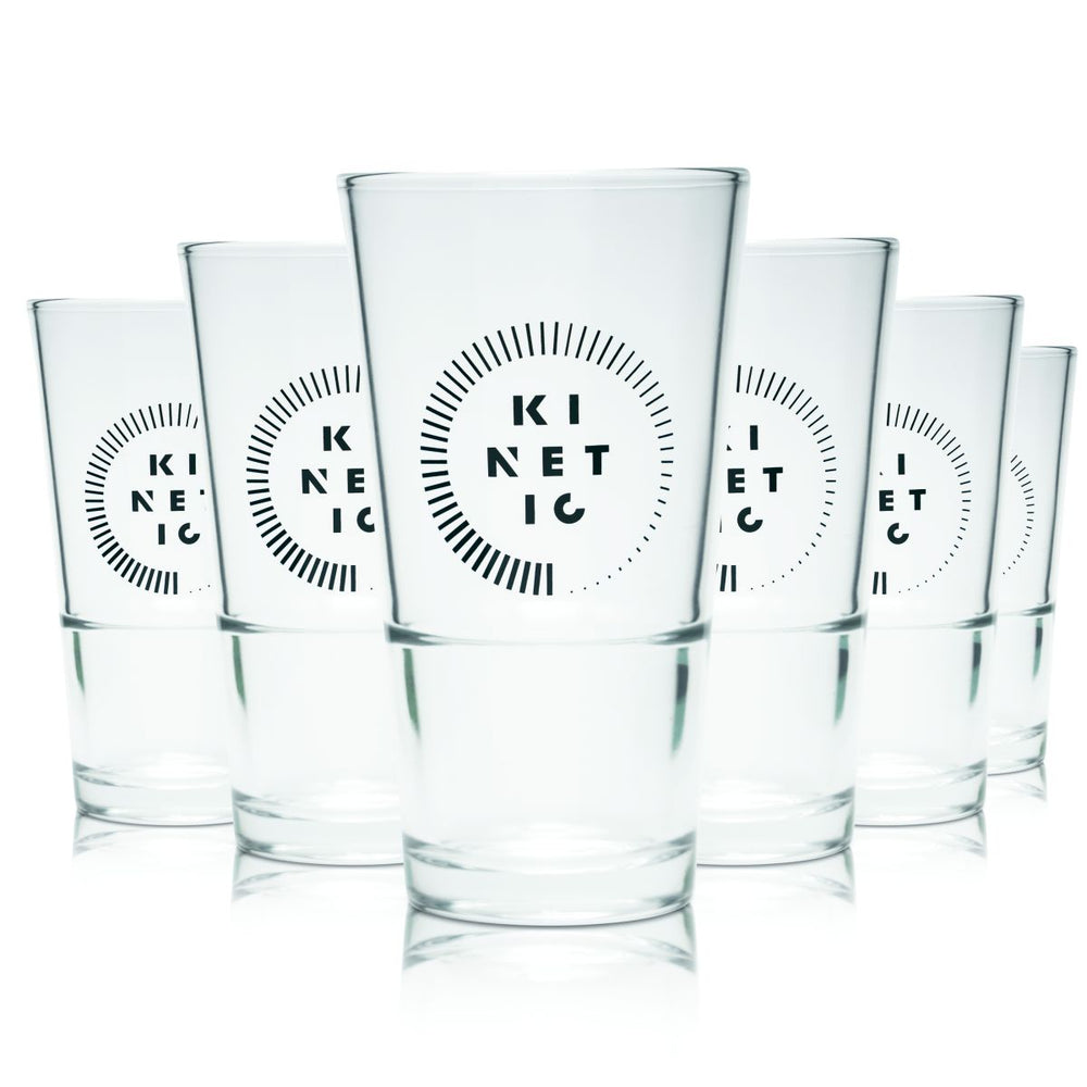 6x Verres à vodka Kinetic 0,35 l Verres à long drink empilables Verres à apéritif Verres à cocktail