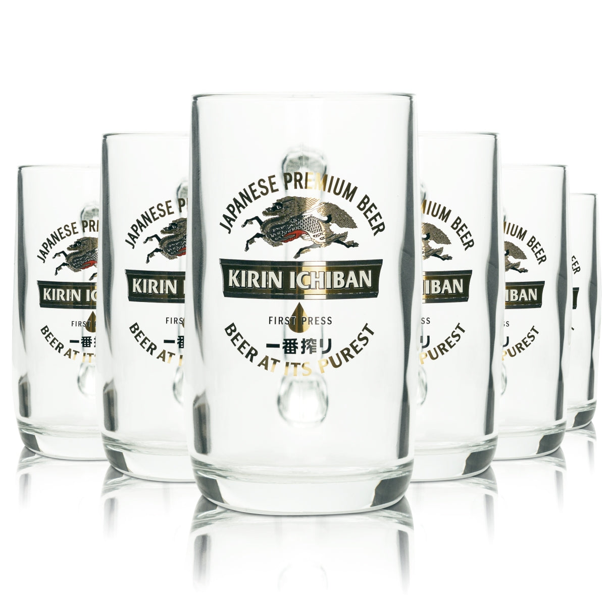 6 verres à bière Kirin Ichiban 0,3 l, chopes japonaises, verres à bière premium Seidel Bar – Vue 2