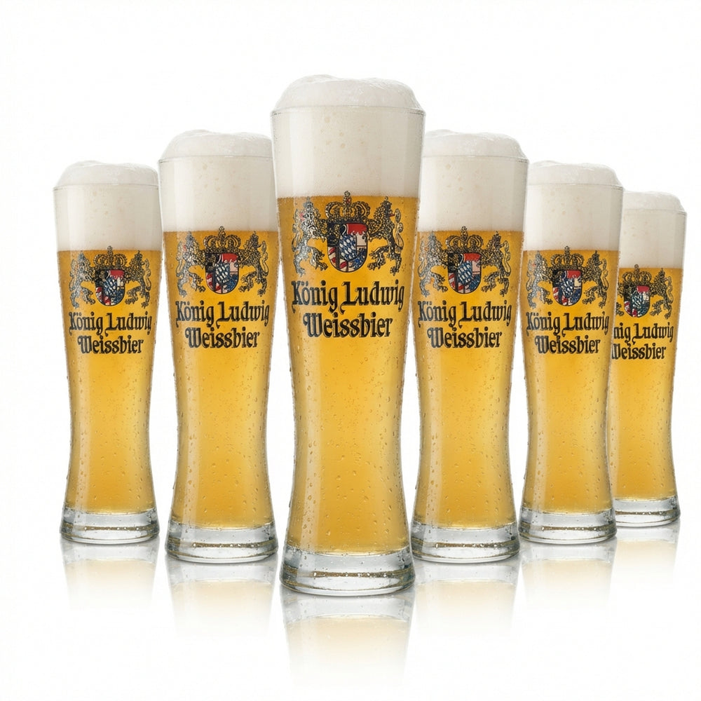 6 verres à bière König Ludwig 0,3 l Weizen Rastal