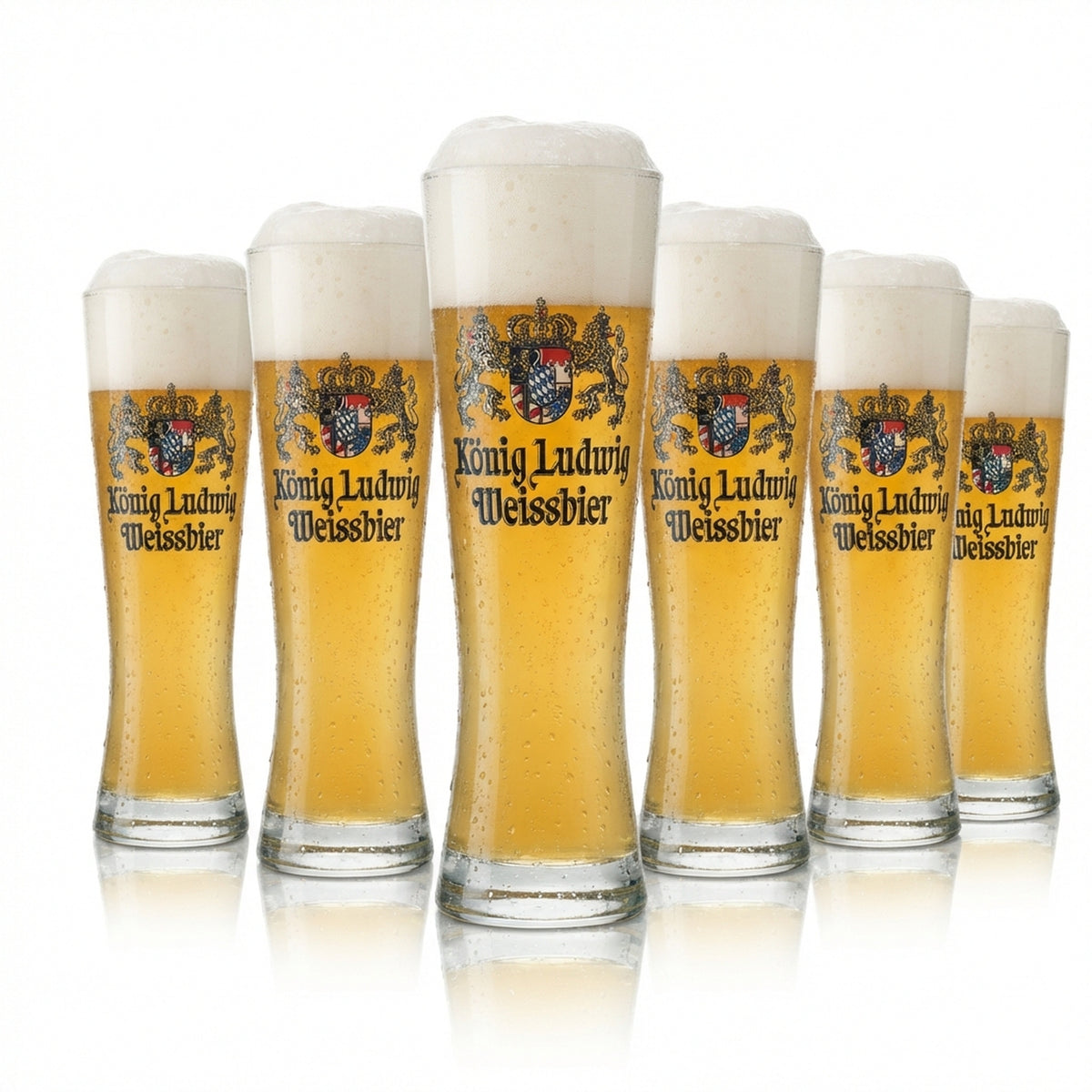 6 verres à bière König Ludwig 0,3 l Weizen Rastal