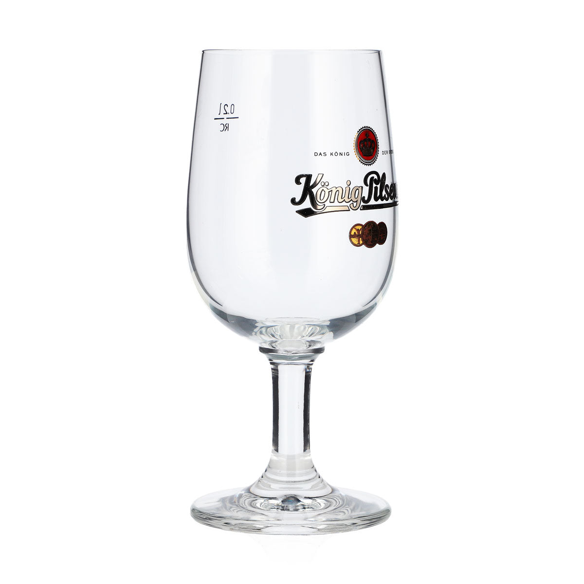 6 verres à bière König Pilsener de 0,2 l, forme coupe, avec logo RC doré (lot de 6) – Vue 3